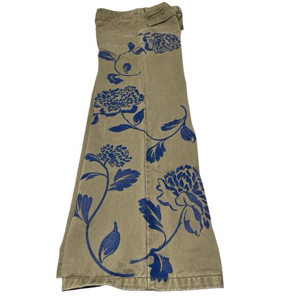 Tommy Hilfiger Floral Pants Wide Leg Cargo Khaki Size 4 Y2K Vintage - Picture 12 of 12